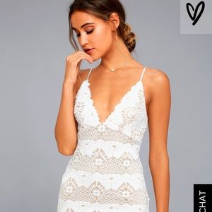 Lulus White Crochet Lace Dress